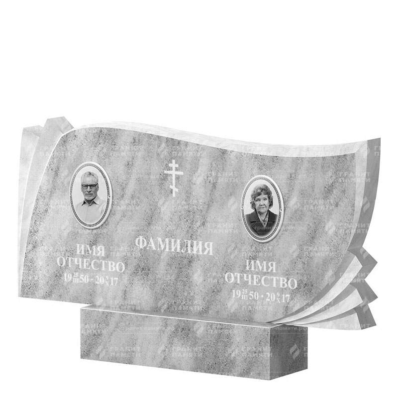 Памятники из мрамора в&nbsp;Череповце | Двойной мраморный памятник ФМ-265