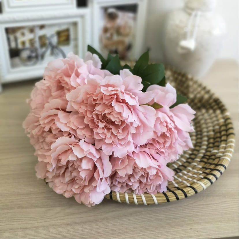 Искусственные цветы в Череповце | Цветы искусственные «Пионы», розовые, букет