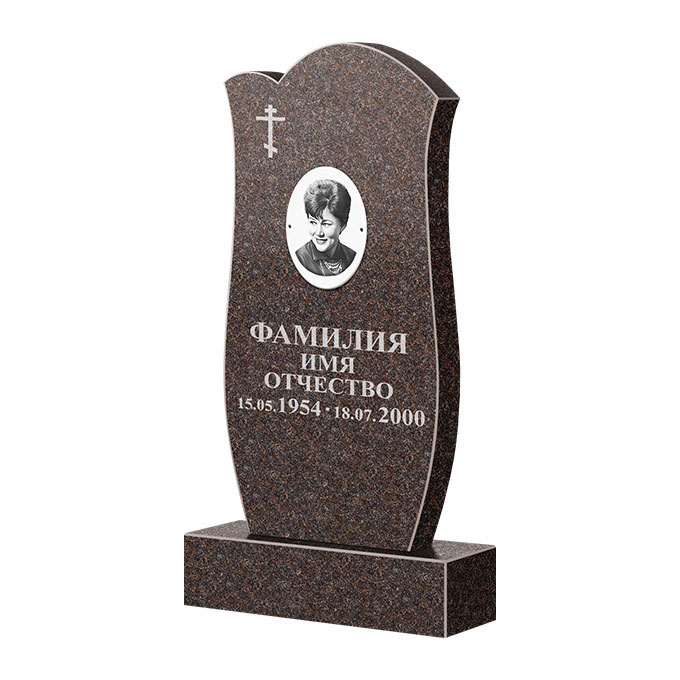 Памятники из цветного гранита в&nbsp;Череповце | Памятник из гранита Карел Brown ФГЦ-039