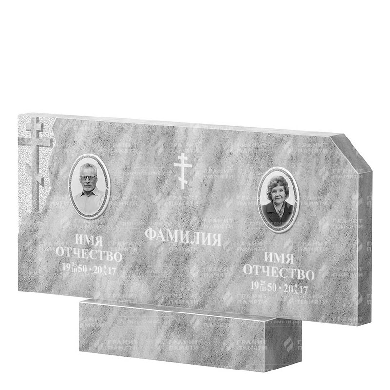 Памятники из мрамора в&nbsp;Череповце | Двойной мраморный памятник ФМ-134