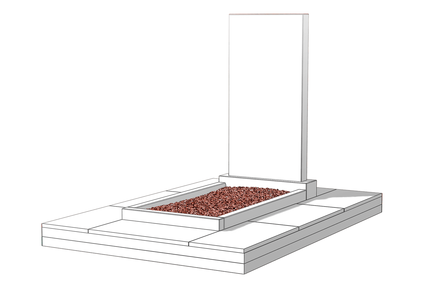 Засыпка цветника камушками в Череповце