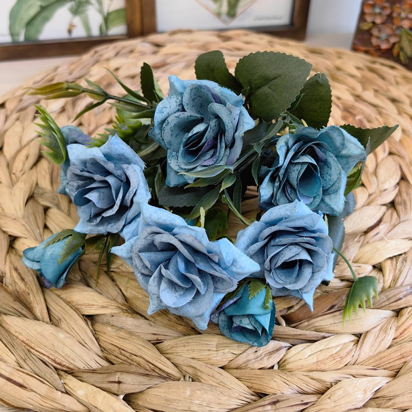 Искусственные цветы в Череповце | Цветы искусственные «Розы», синие, букет