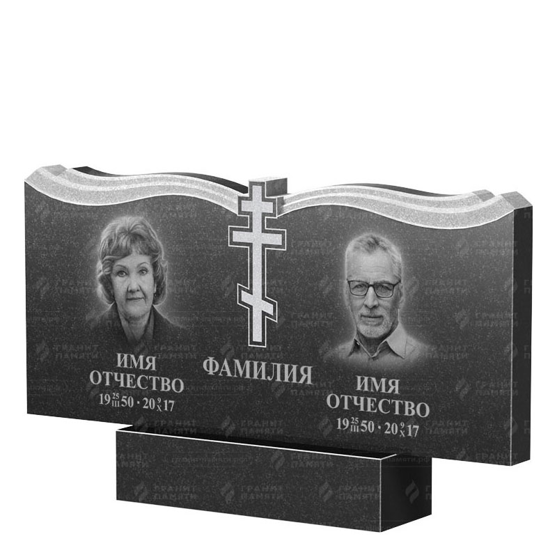 Гранитные памятники в&nbsp;Череповце | Двойной гранитный памятник ФГ-262