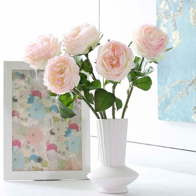 Искусственные цветы в Череповце | Цветок искусственный «Роза пионовидная», молочно-розовая, одиночный