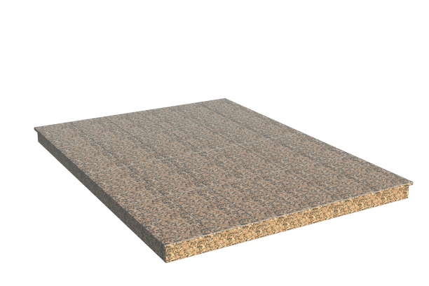 Площадки на могилу в&nbsp;Череповце | Площадка с вертикальной (10 см) облицовкой Южно-султаевским гранитом