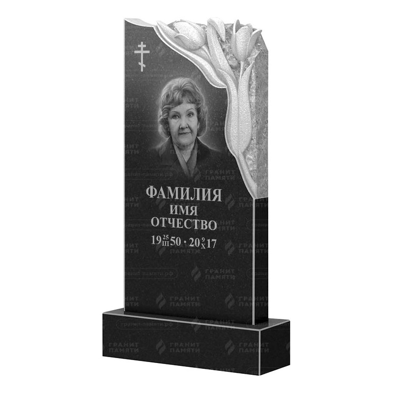 Памятники из гранита с цветами в&nbsp;Череповце | Гранитный памятник ФГ-113
