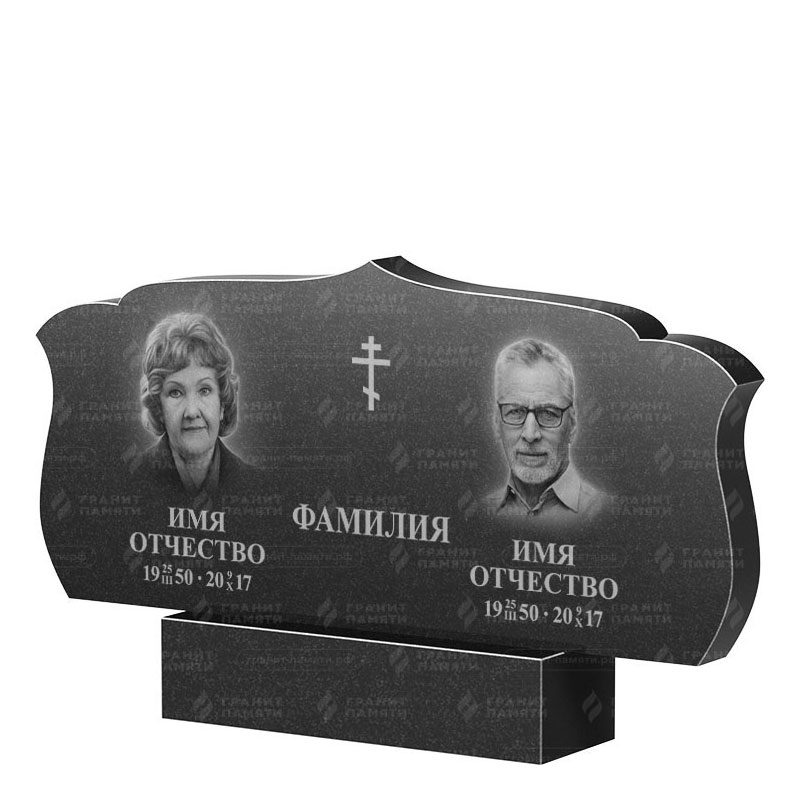 Памятники из гранита двойные в&nbsp;Череповце | Двойной гранитный памятник ФГ-130